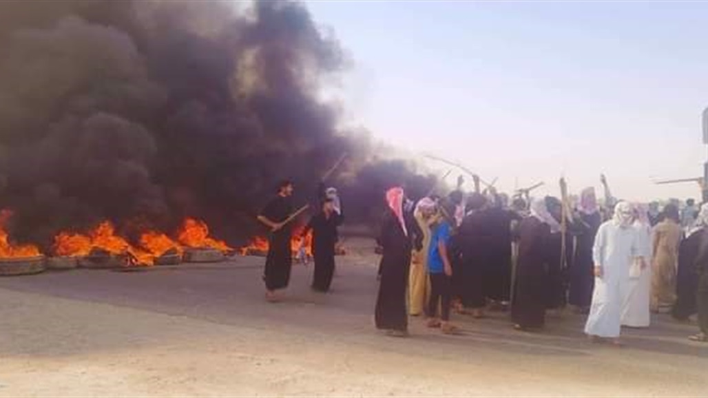 تظاهرات وقطع طرق في الناصرية للمطالبة بالتعيينات (صور)