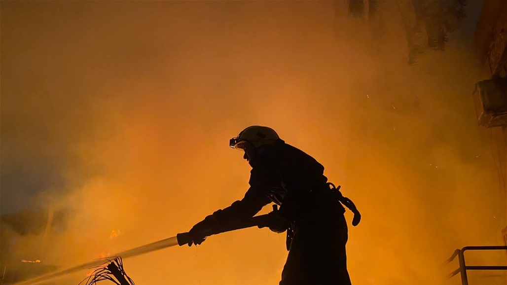 الدفاع المدني تخمد حريقا اندلع في الحي الصناعي بكركوك