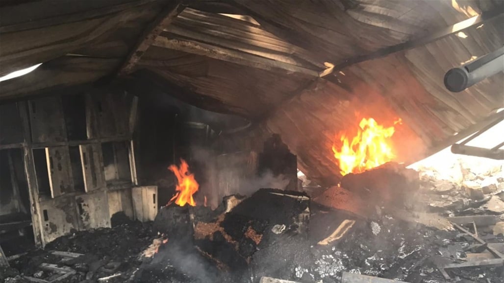 اخماد حريق ضخم في سوق شعبي شمال غربي بغداد
