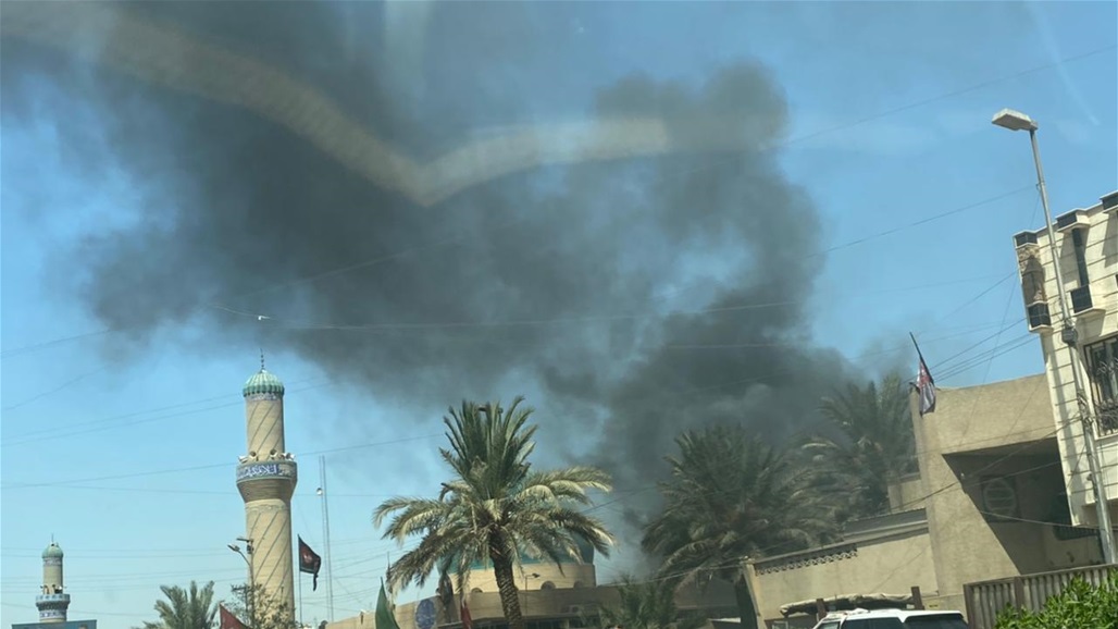 حريق يلتهم احد الجوامع في بغداد (صور)