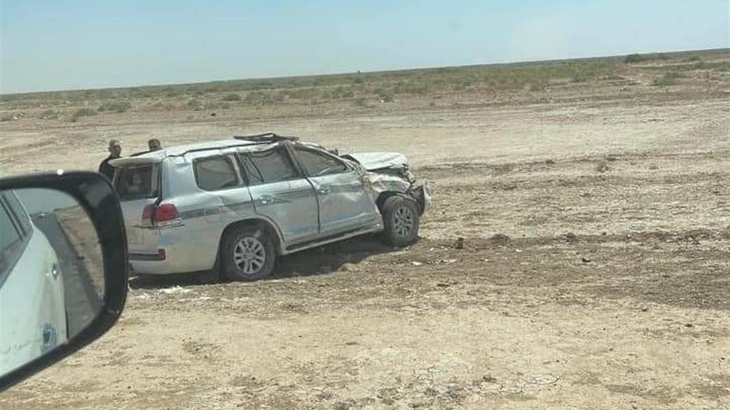 إصابة قائممقام العمارة إثر انقلاب عجلته 