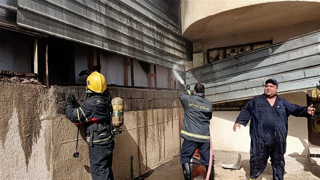 حريق يلتهم مخزناً للأجهزة الكهربائية في بغداد (صور)