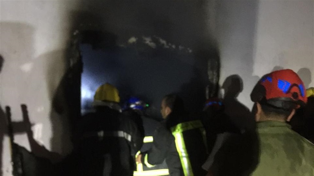 اخماد حريق في ملعب الحبيبية شرقي بغداد