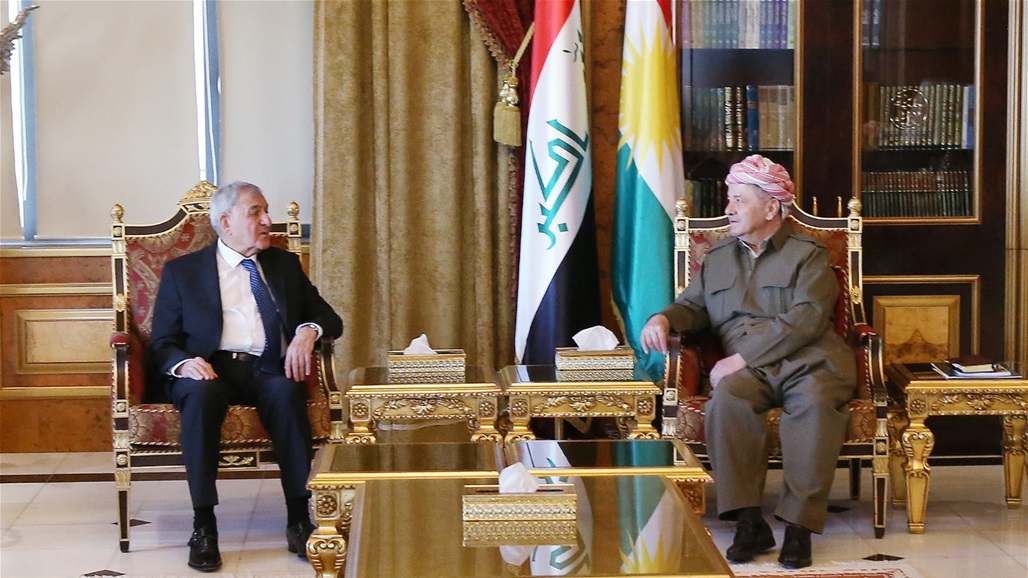 رشيد وبارزاني يؤكدان على حسم المسائل العالقة بين المركز والإقليم