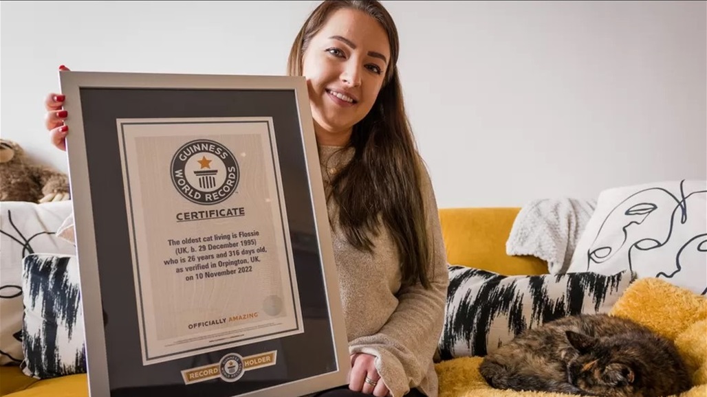 &quot;فلوسي&quot; تدخل موسوعة جينيس كأكبر قطة حية في العالم.. فكم يبلغ عمرها؟