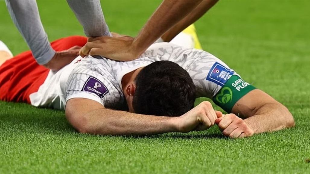 سبب بكاء ليفاندوفسكي بعد هدفه ضد السعودية