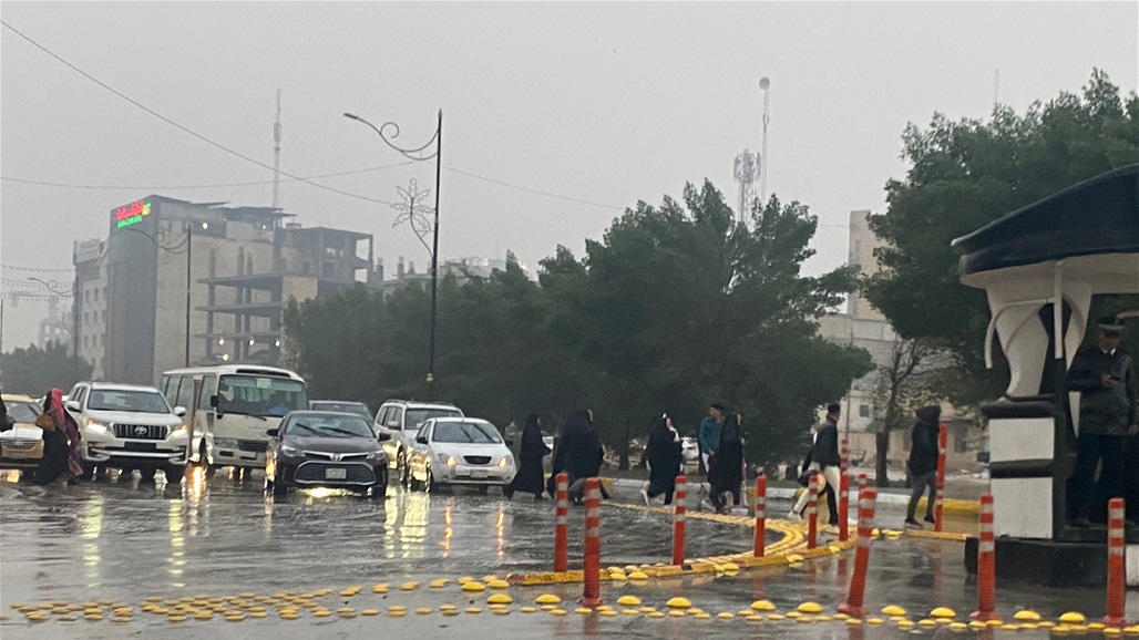 بالصور.. أجواء شتائية ممطرة في كربلاء