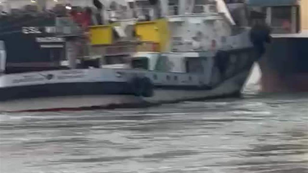 اصطدام سفينتين في ميناء ام قصر (فيديو) | محليات
