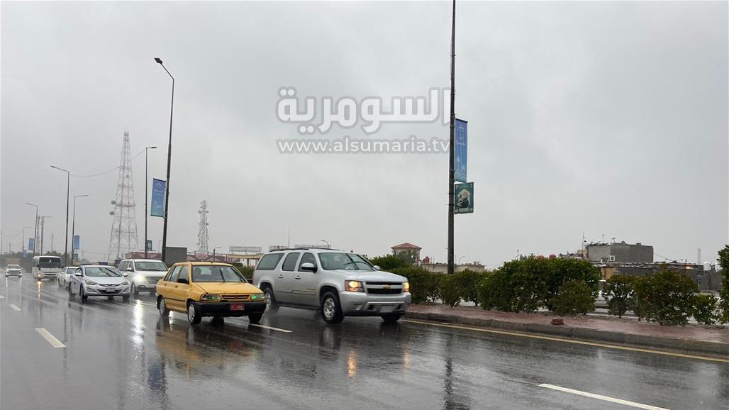 الأمطار تعاود الهطول في البصرة (صور)