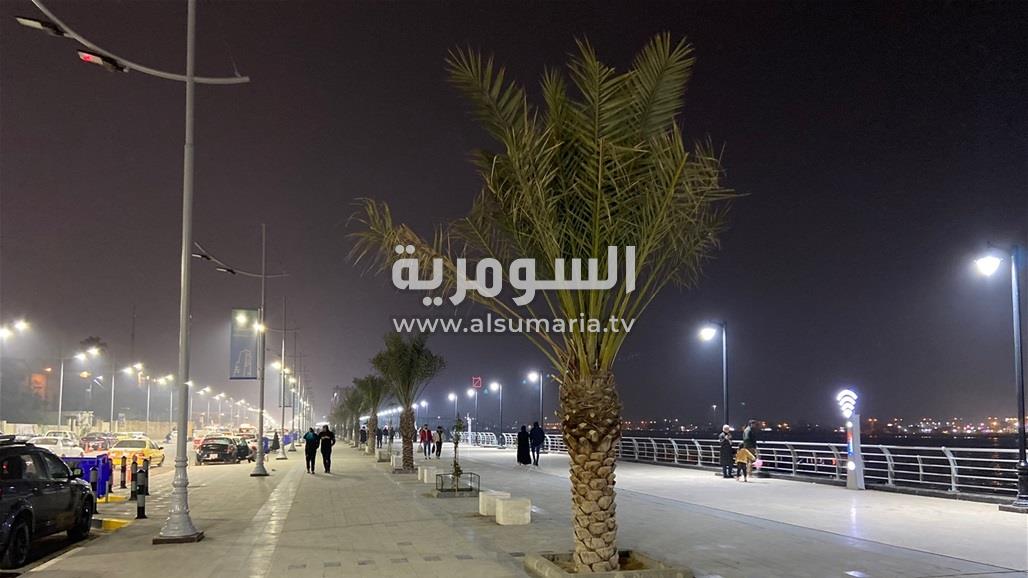 عدسة السومرية تتجول في كورنيش شط العرب بعد انتهاء خليجي 25