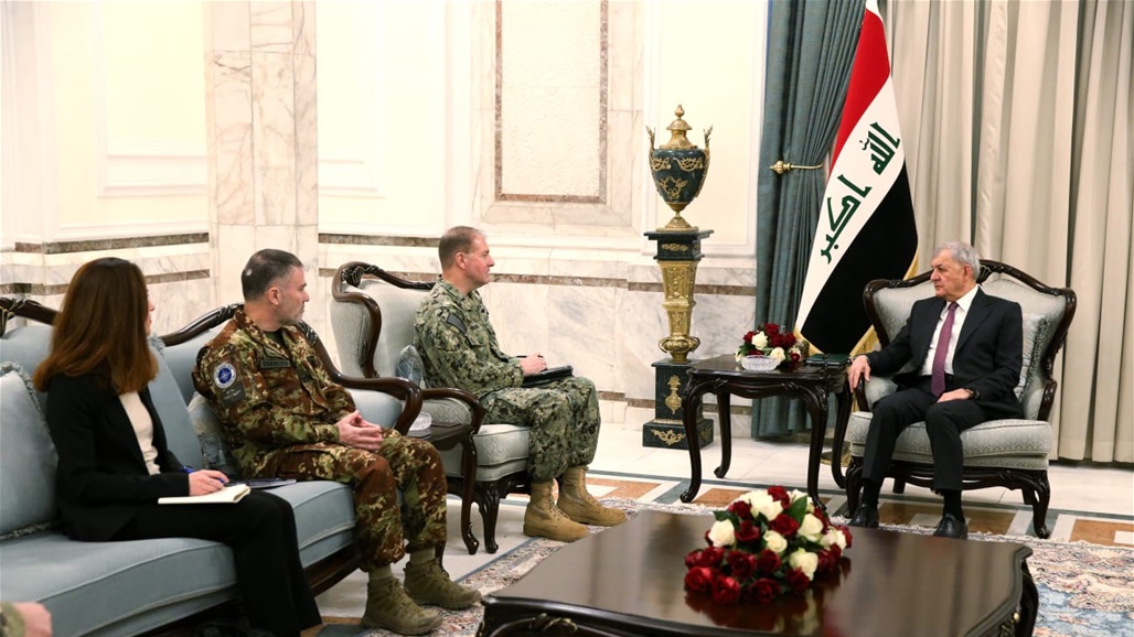 رئيس الجمهورية لبعثة الناتو: المدن العراقية تشهد تحسنا واستقرارا أمنيا