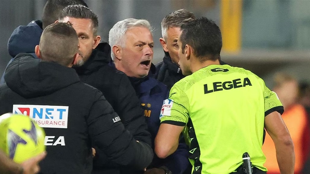 بعد انفعاله على الحكم.. ايقاف مورينيو مباراتين وتغريمه 10 الاف يورو 