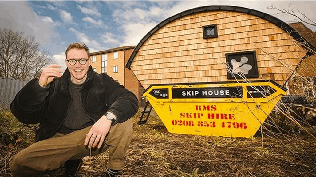 مهندس بريطاني يحول حاوية قمامة إلى منزل (صور)