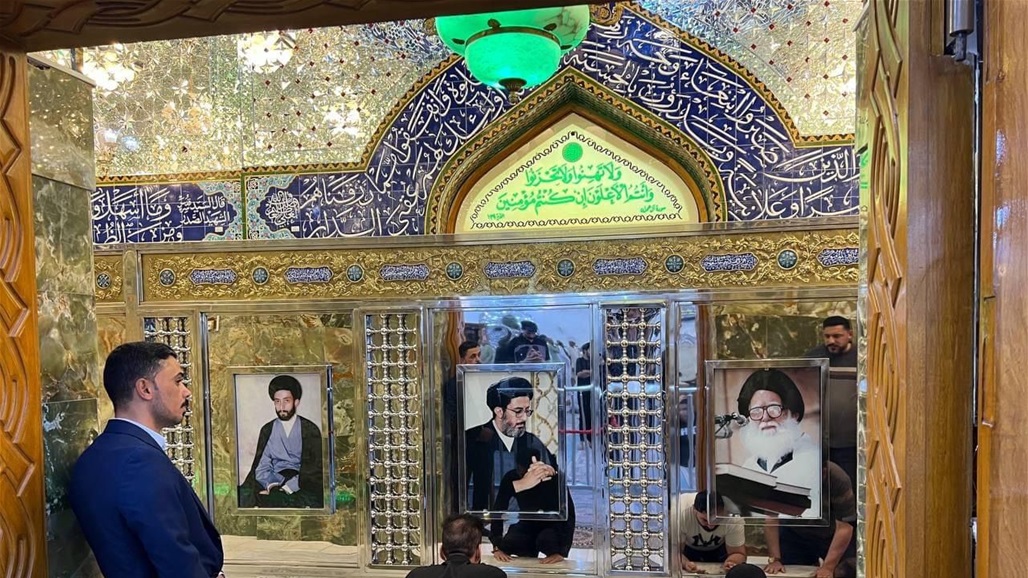 بالصور.. إعادة فتح مرقد السيد الصدر ونجليه في النجف