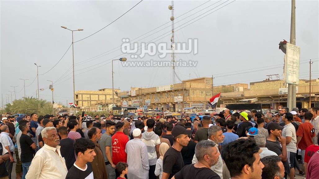 احتجاجات على سوء الخدمات شمالي بغداد (صور)