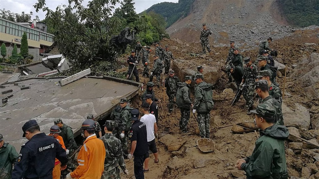 مصرع 14 شخصاً إثر انزلاق للتربة في الصين