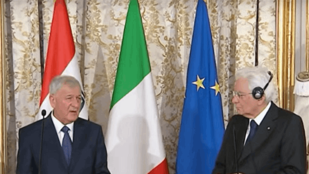 رئيس الجمهورية لنظيره الإيطالي: استقرار الوضع الأمني والسياسي بالعراق يساعد على تنشيط الاستثمار