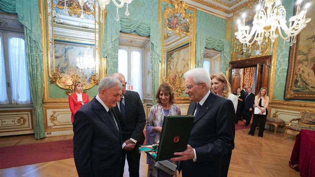 رئيس الجمهورية يتقلد الوسام الأعظم في إيطاليا: العلاقات بين البلدين جيدة