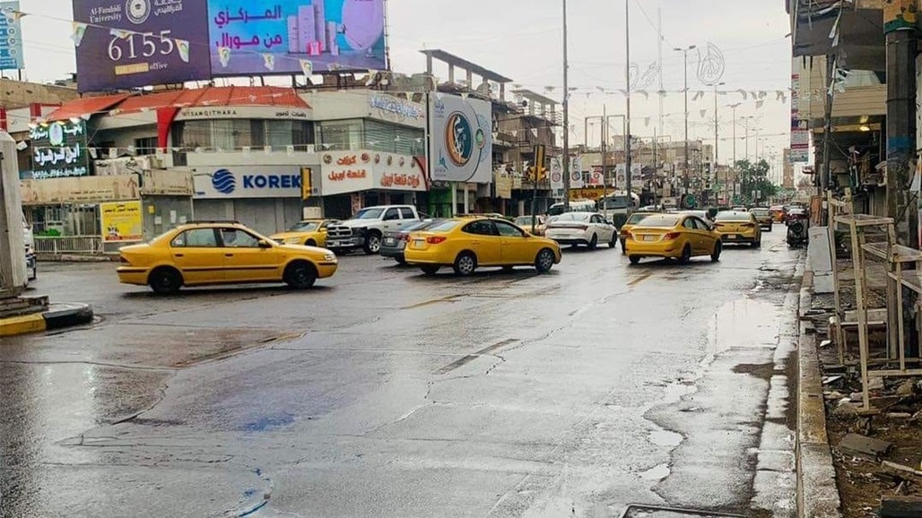 مشاهد من العاصمة بغداد بعد هطول الأمطار 