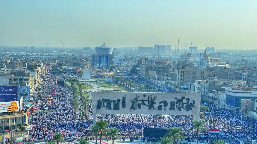 مشاهد من تظاهرات "نصرة فلسطين" وسط بغداد 