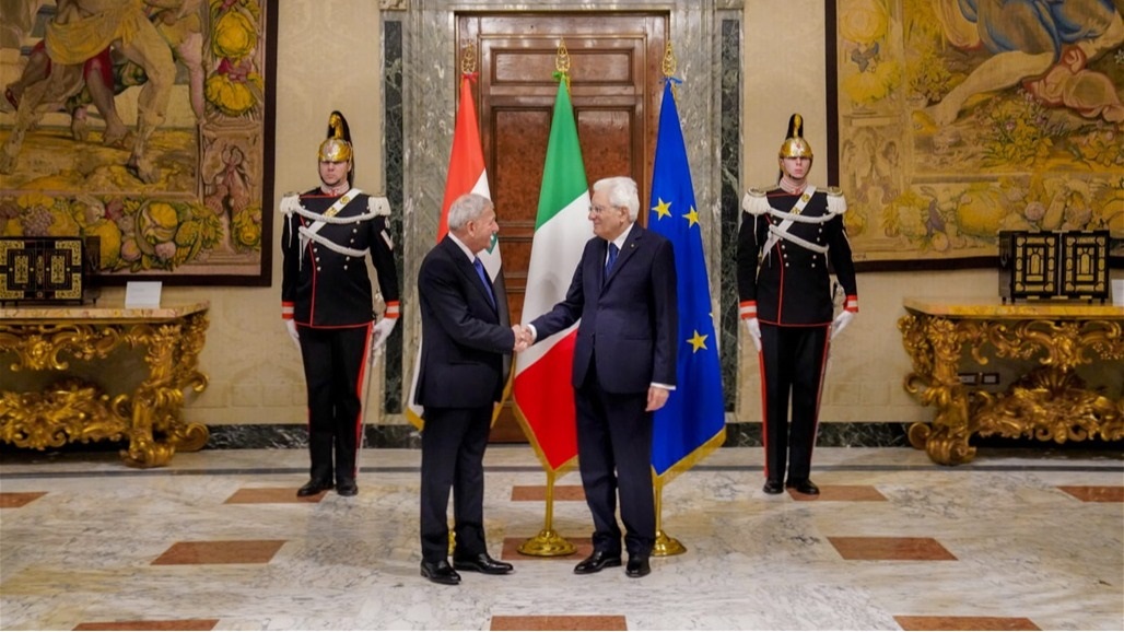 رئيس الجمهورية من ايطاليا: العراق يعاني من شح المياه 