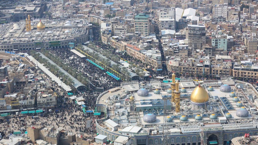 صور جوية لمدينة كربلاء المقدسة خلال زيارة النصف من شعبان