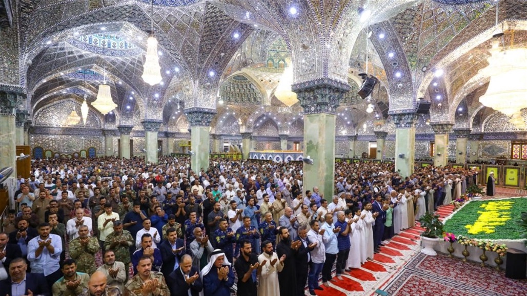 مشاهد مهيبة من صلاة عيد الفطر في مرقد الامامين العسكريين &quot;ع&quot; (صور)
