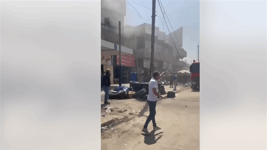 اندلاع حريق في مجمع &quot;مشن&quot; وسط بغداد (فيديو)