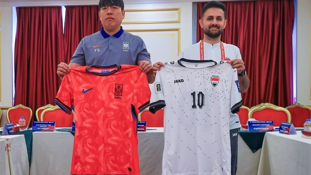 المنتخب العراقي بالزي الأبيض في مواجهة كوريا الجنوبية غداً (فيديو)