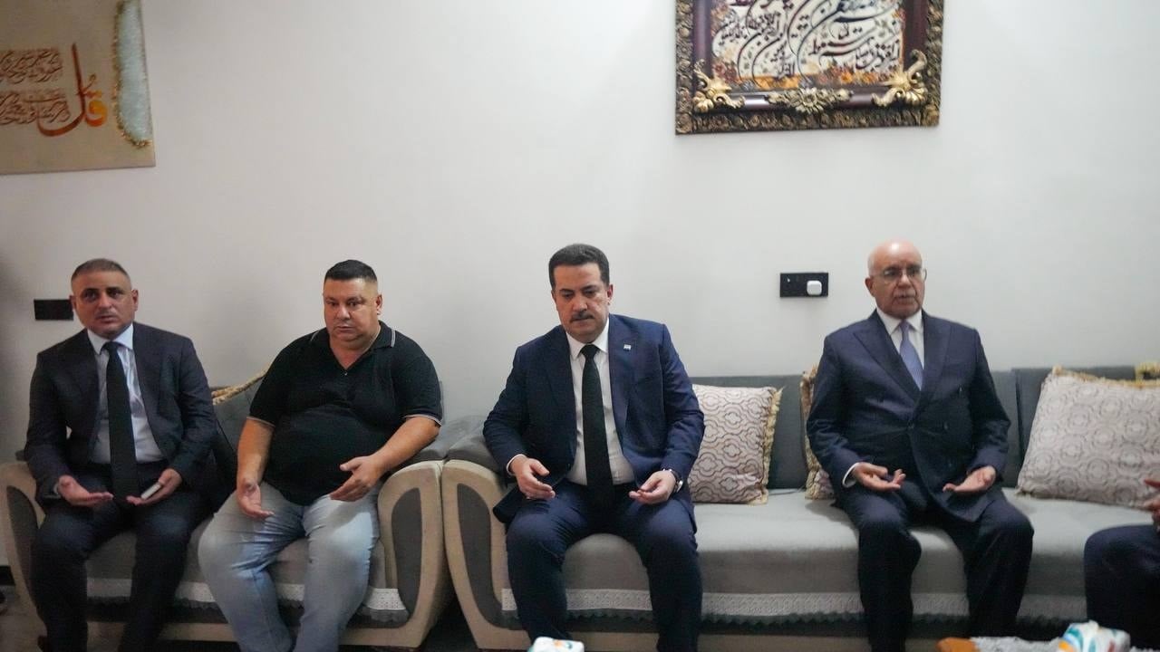السوداني يزور عائلة أحد ضحايا حريق الكوت