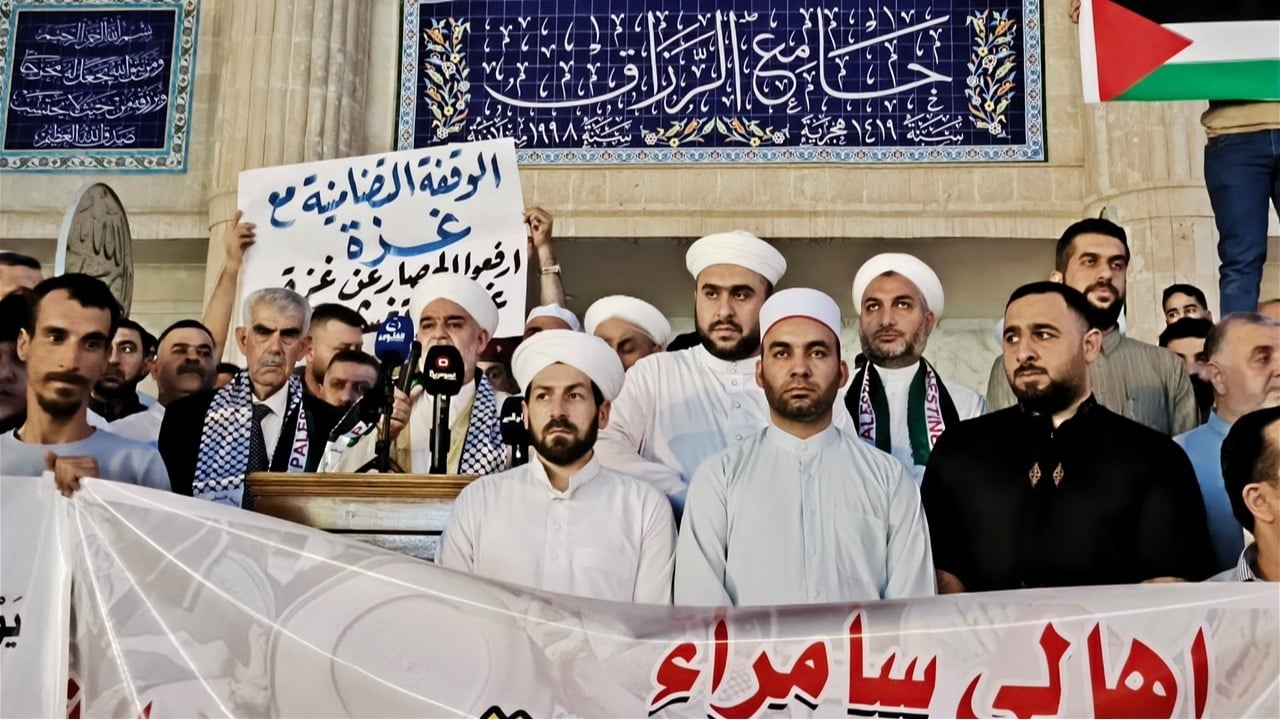 في سامراء.. وقفة تضامنية مع أهالي غزة (صور)