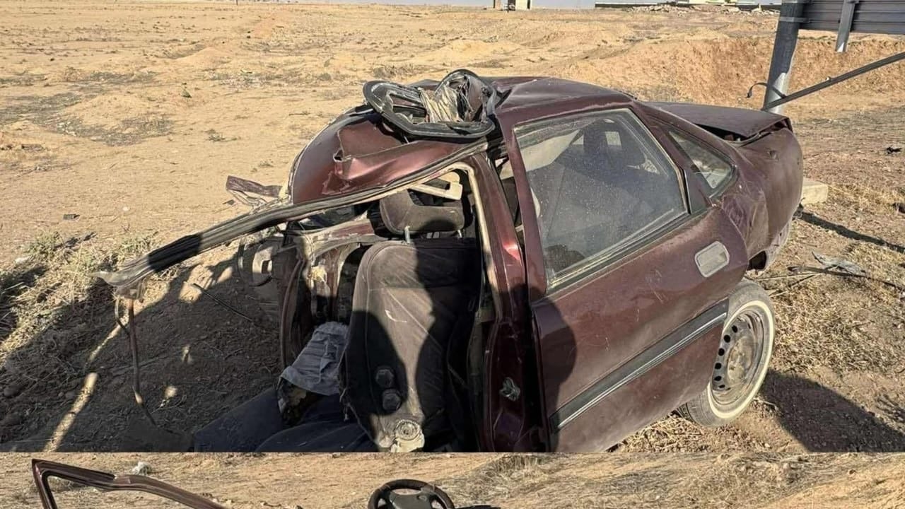 السائق توفى والعجلة نشطرت نصفين.. حادث سير مروع على طريق موصل -بغداد