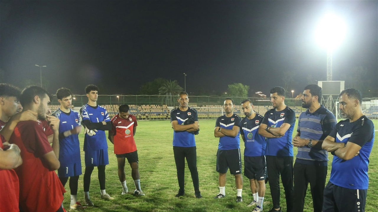 الأولمبي العراقي يستعد لتصفيات كأس آسيا (صور)
