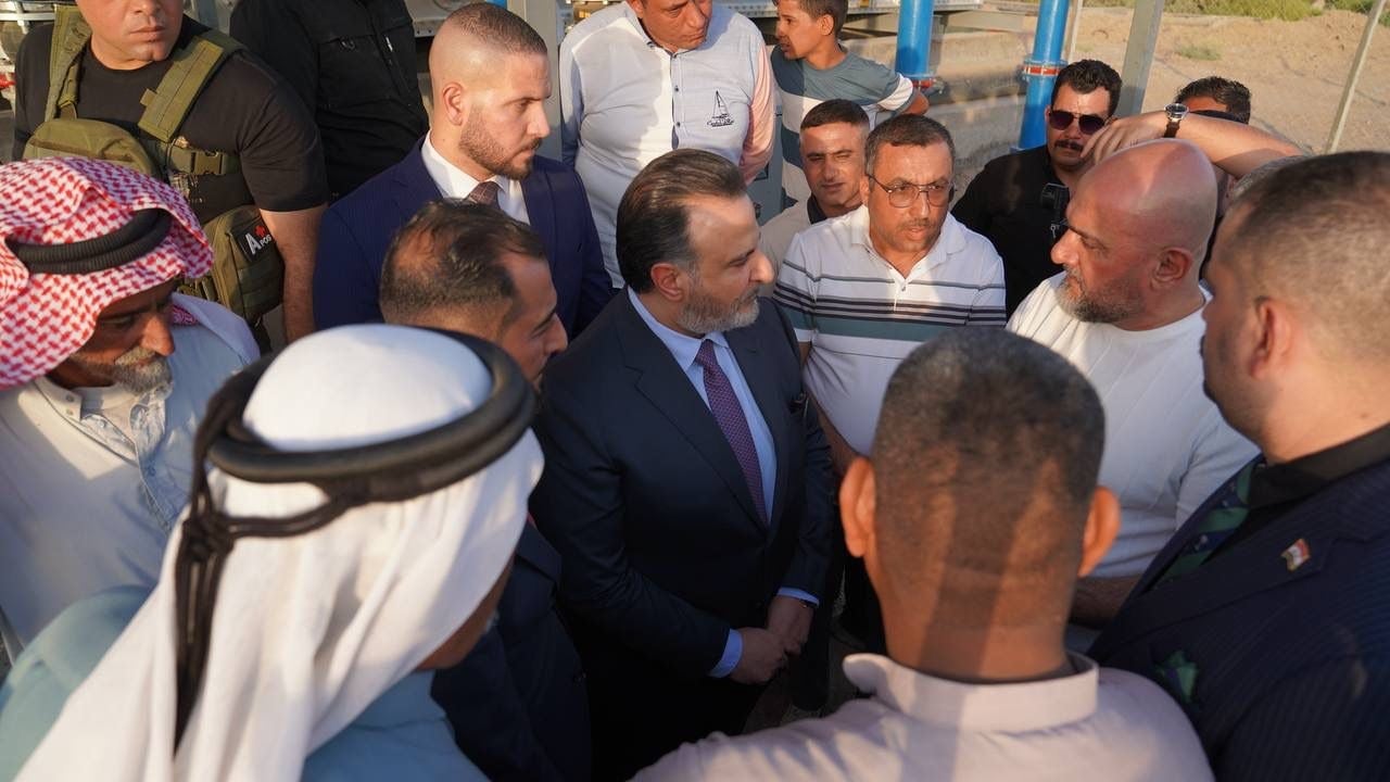 الحمداني يعلن إعادة تشغيل مشروع ماء الرضوانية الكبير