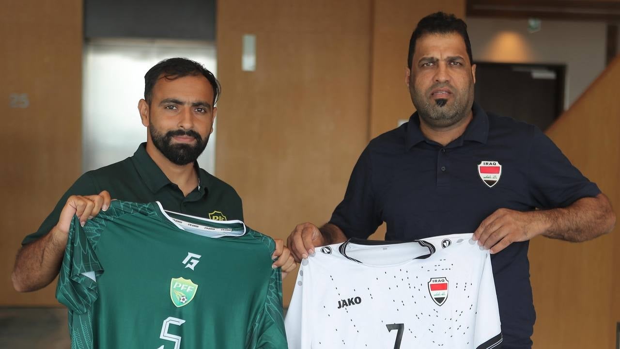 الأولمبي العراقي بالطقم الأبيض بمواجهة باكستان في تصفيات كأس آسيا