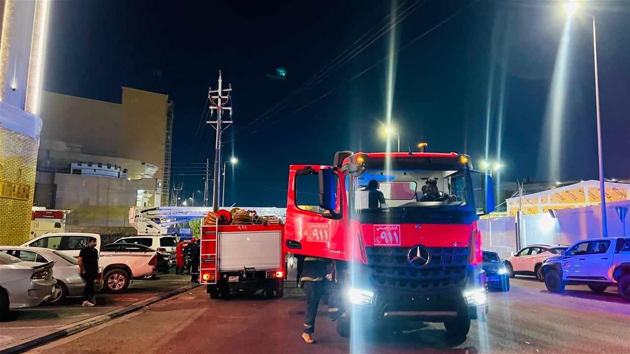 إخماد حريق داخل مطعم وسط البصرة