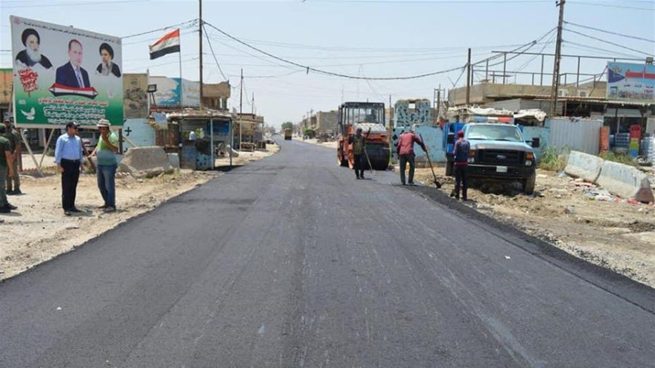 تسوية وفتح طريق جديد جنوب العاصمة بغداد