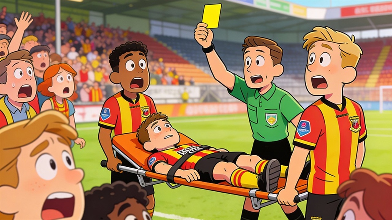 أغرب بطاقة صفراء في كرة القدم.. لاعب يحصل عليها وهو على نقالة!