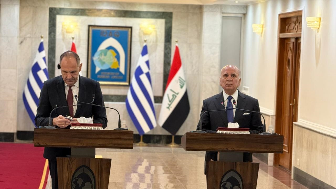 وزير الخارجية اليوناني من بغداد: نؤكد التزامنا الثابت بالتعاون مع العراق 