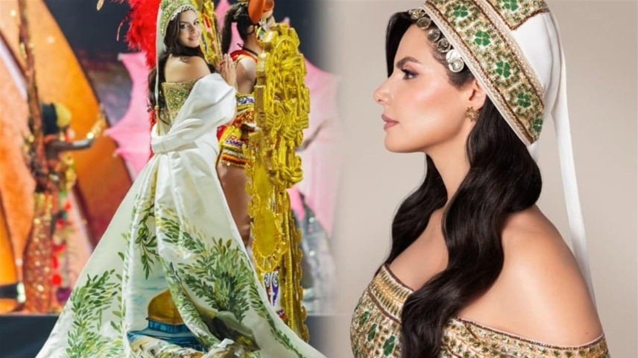 زي فلسطيني غني برموز القدس يضيء حضور ملكة جمال فلسطين في مسابقة ملكة جمال الكون!