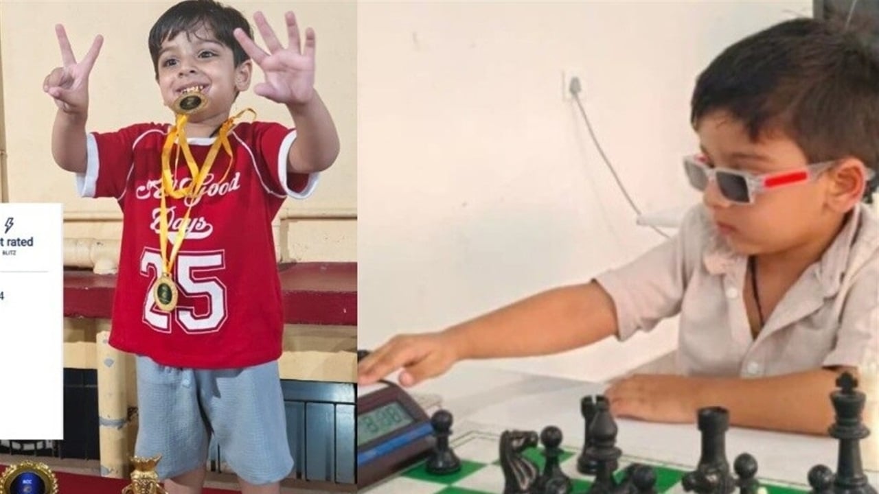 بالصور.. طفل بعمر 3 سنوات يدخل تاريخ الشطرنج الدولي