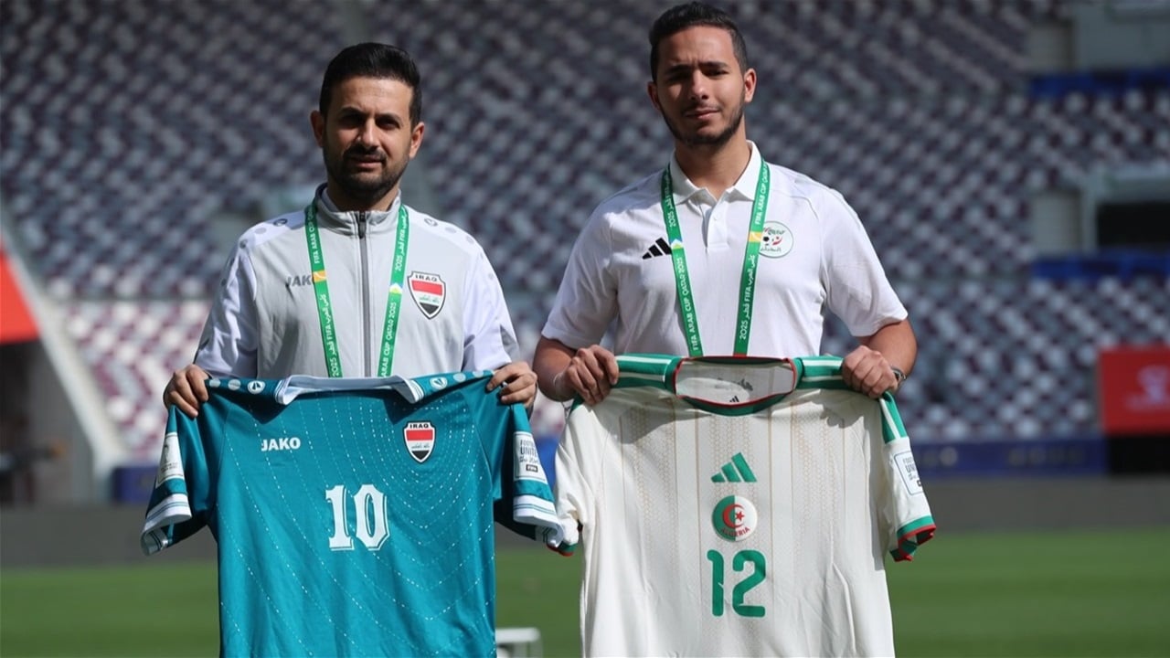 منتخب العراق يواجه الجزائر غداً بالزي الأخضر في كأس العرب