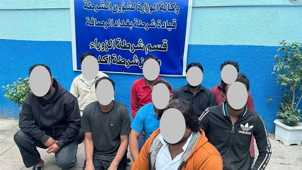 القبض على 8 اجانب مخالفين لشروط الاقامة شرقي بغداد 