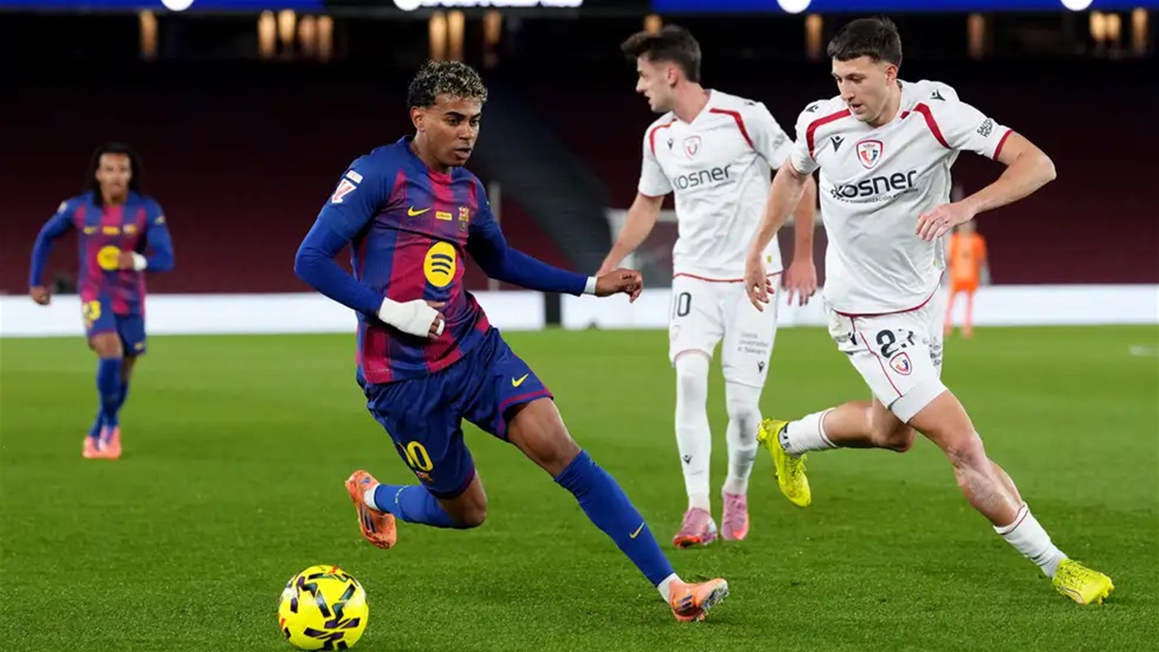 برشلونة يحقق فوزا صعبا على أوساسونا في الليجا