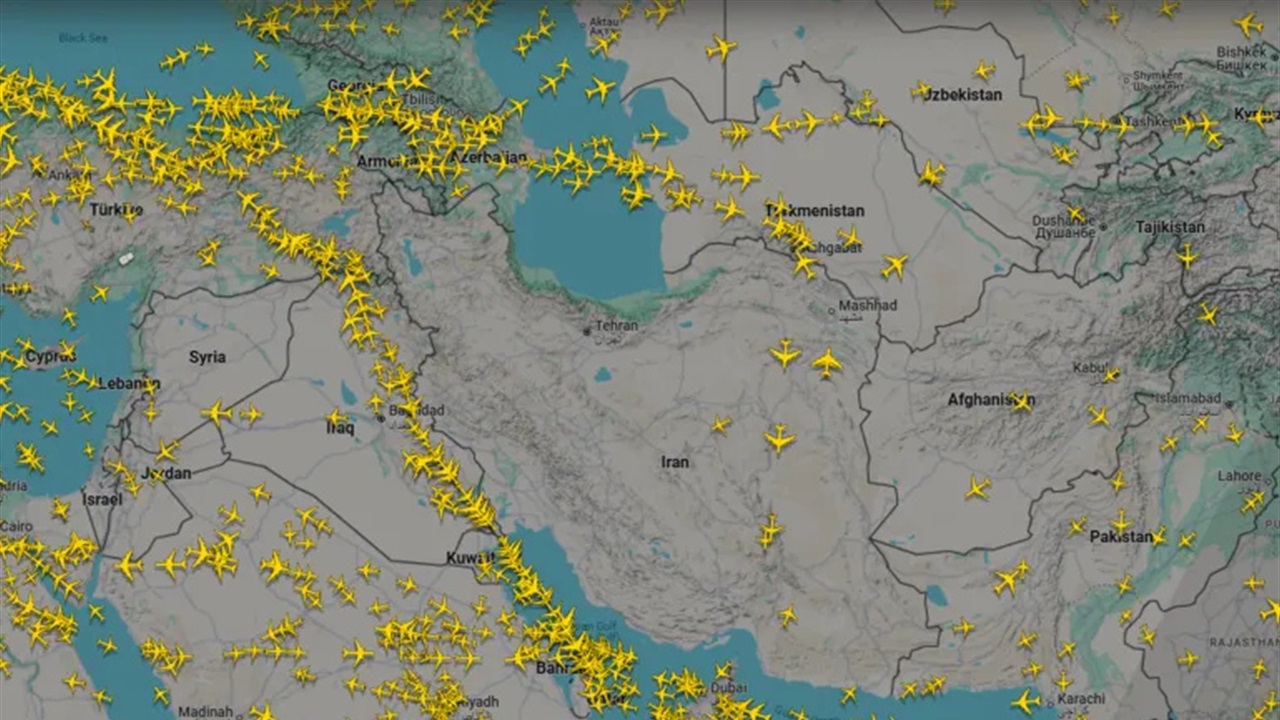 اغلاق المجال الجوي الايراني بالكامل