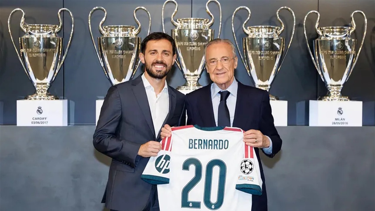 ريال مدريد يحتفي ببرناردو سيلفا ويقدم له 3 هدايا