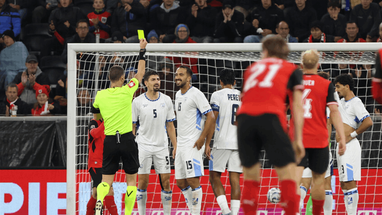 لاعب اسرائيلي احتفل بطريقة اطلاق النار فتلاقى الطرد من المباراة 