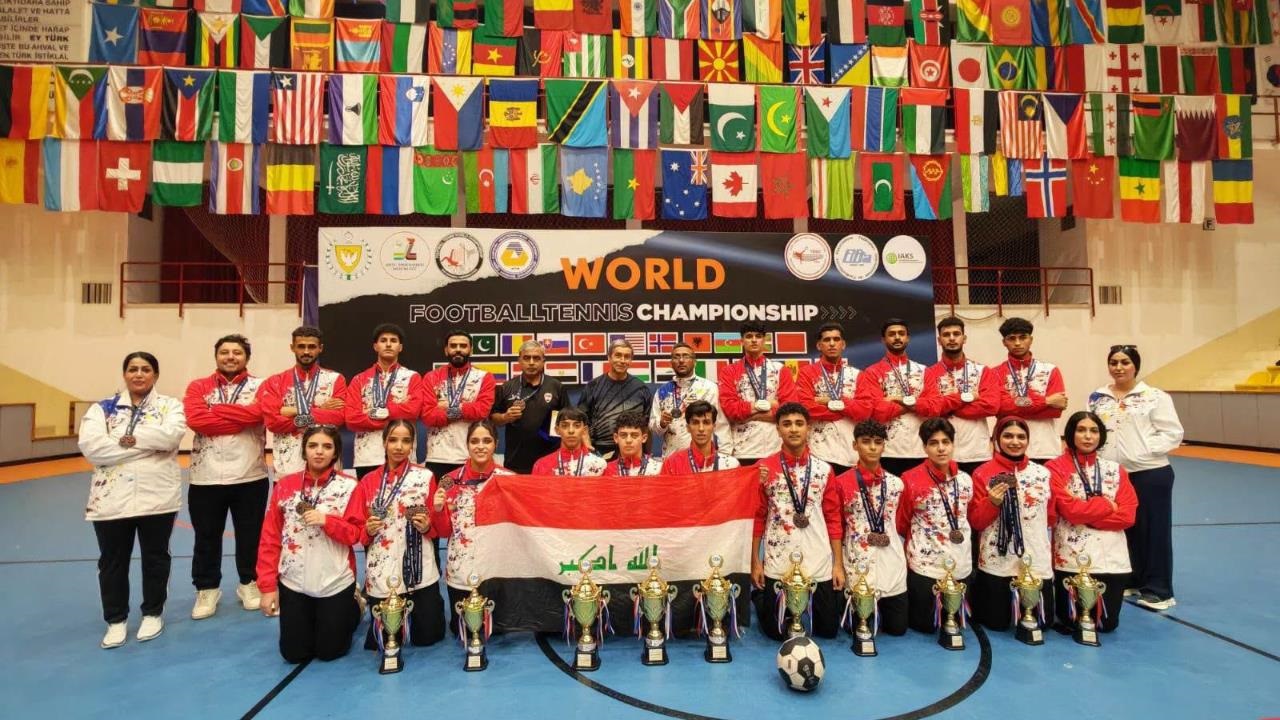 بعشر ميداليات ملونة.. العراق يختتم مشاركته في بطولة العالم لتنس كرة القدم