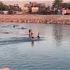 بسبب الجفاف.. شاب يعبر شط الحلة بدراجته الهوائية (فيديو)