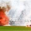 في السويد.. احتراق أرضية ملعب والمرمى بسبب جماهير